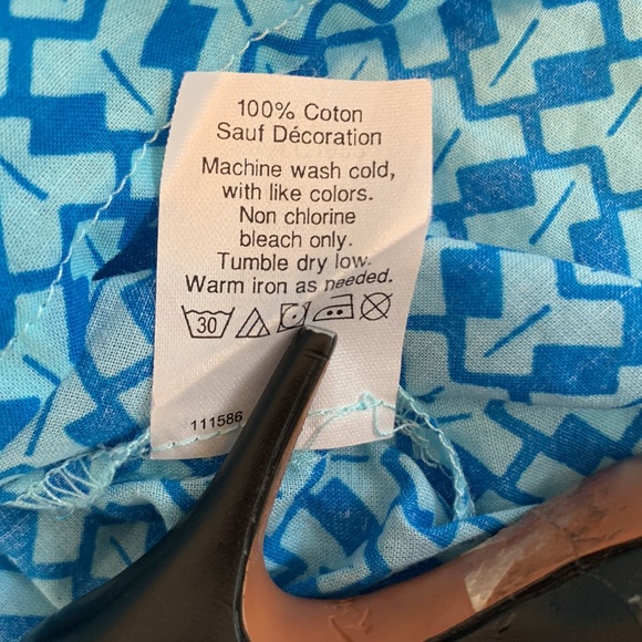 J CREW 100% cotton geometric blue print sleeveless lightweight top LNWOT… - Picture 6 of 11